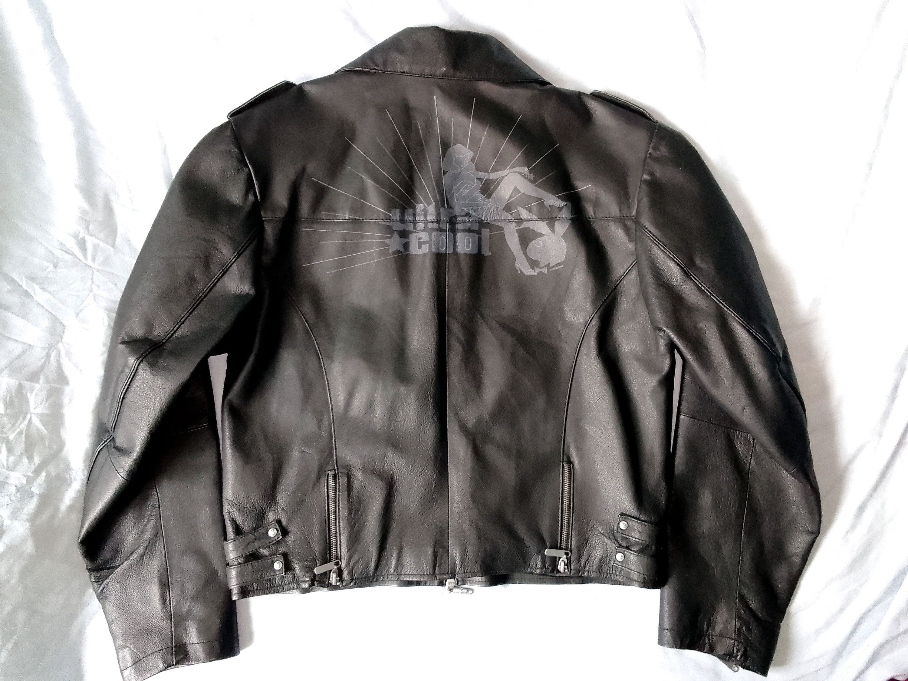 PLAYBOY Ultra Cool Rare Vintage 80s D-pockets Biker Style Rocker 