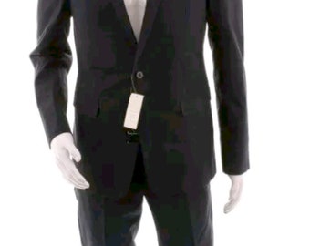 EMPORIO ARMANI David Line GBP 995 New Slim fit Official Graduation Wedding Office Navy Suit, Size it 52, us 42