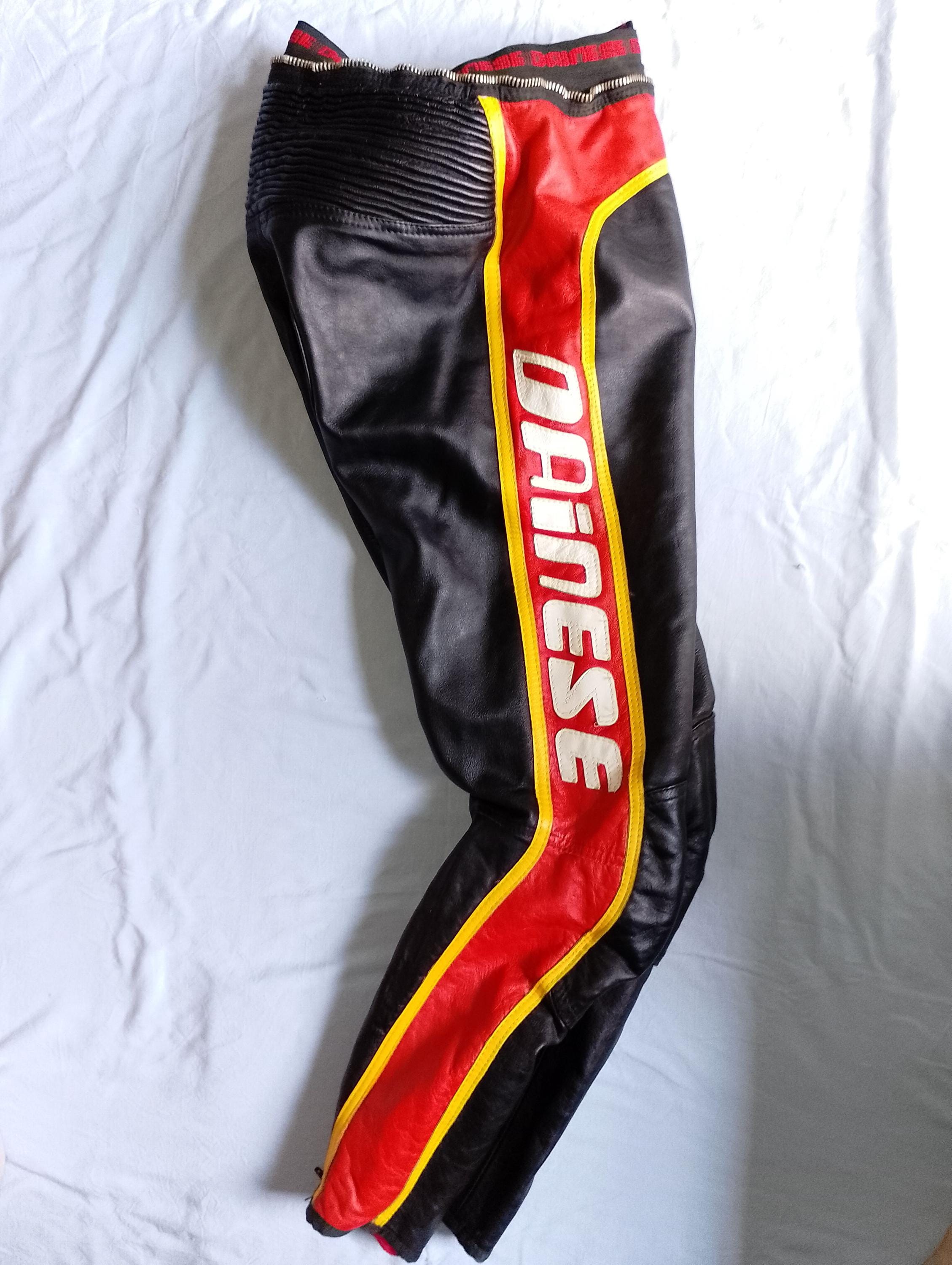 DAINESE 80s Motorcycle Biker Women Cruiser Racing Black Leather