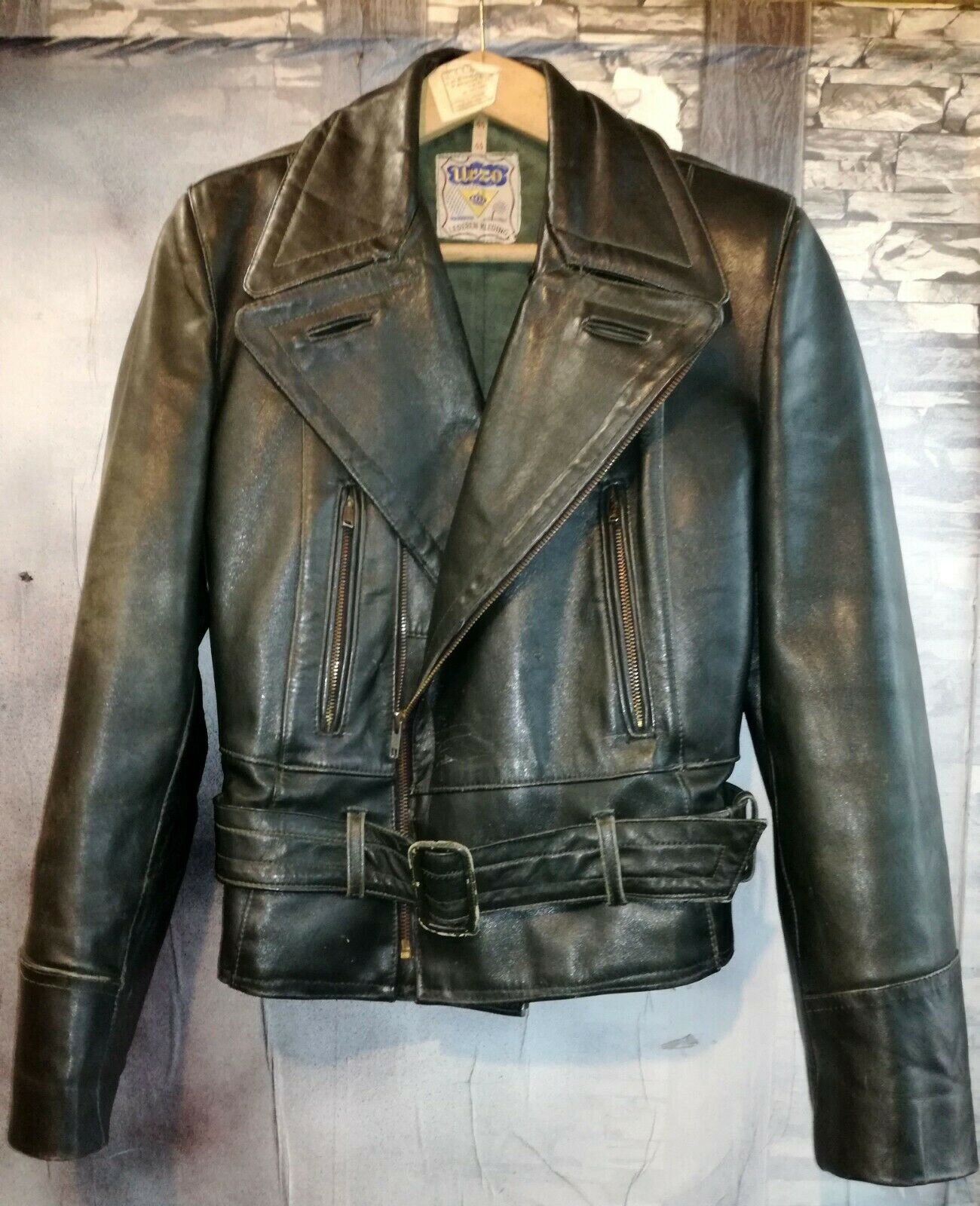 double breasted leather motorcycle jacket