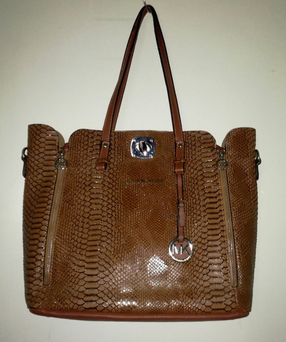 Michael Kors Women's Python-print Leather Shoulder Bag