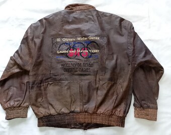 ADIDAS III Olympic Winter Games Lake Placid 1932 Vintage 90s