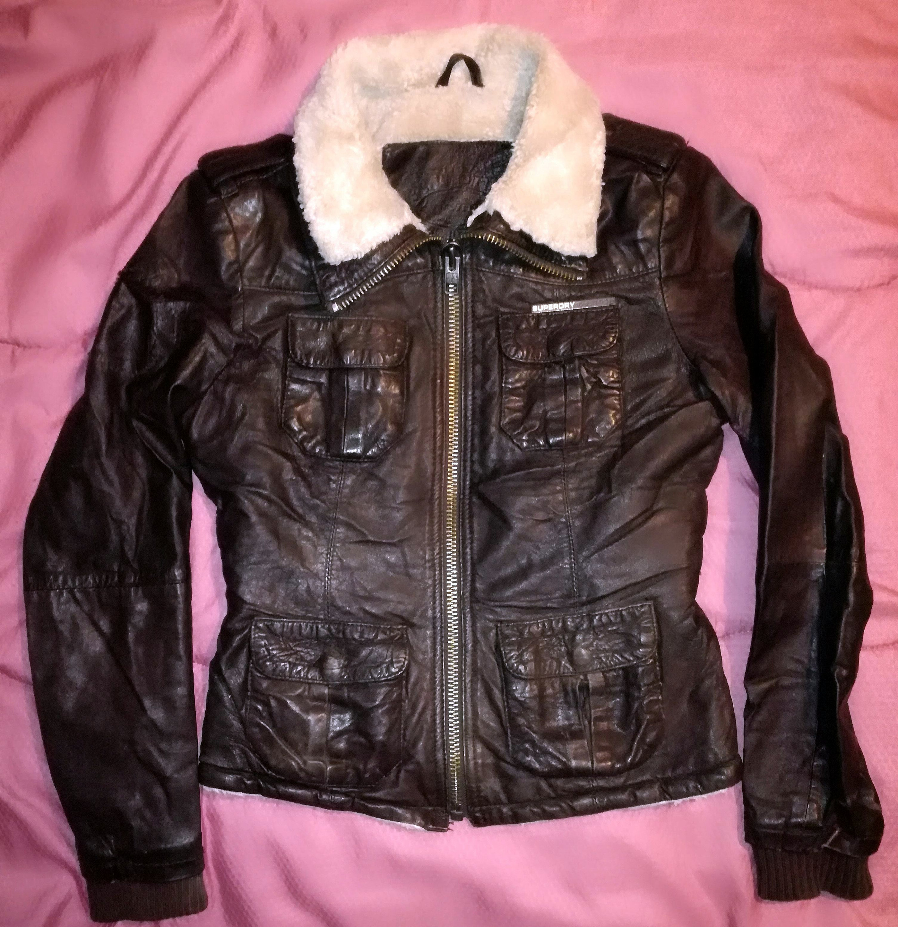 Superdry ramona leather jacket sale