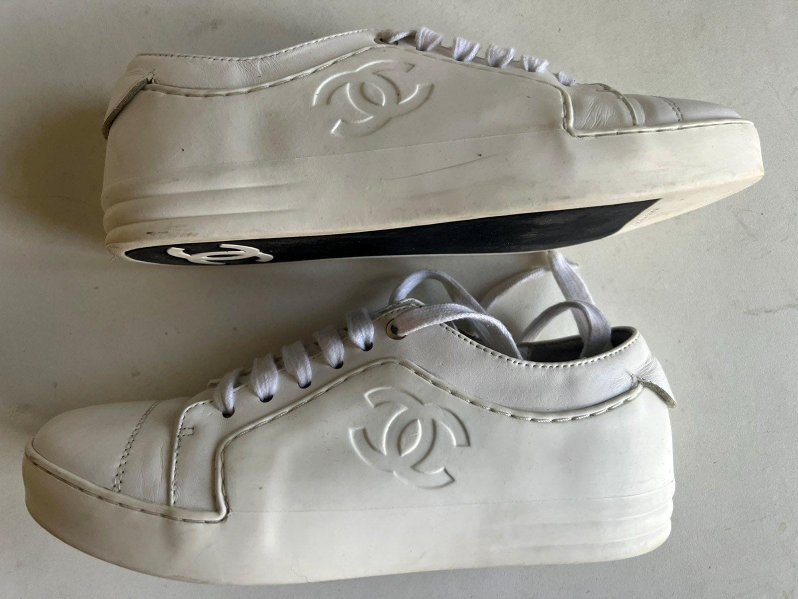 Chanel Lace up Shoe - Etsy Canada