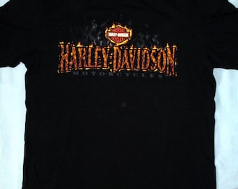 Harley-Davidson Motorcycles Canadian Black Cotton Biker Tee Imagewear Inc, Size M