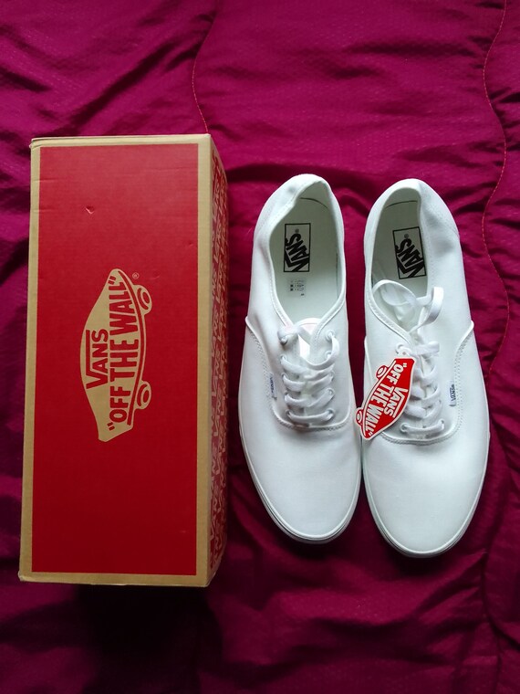 VANS off the Wall 508731 Lace up Canvas True White Men s Big Size Sneakers Trainers 15 49 Etsy UK