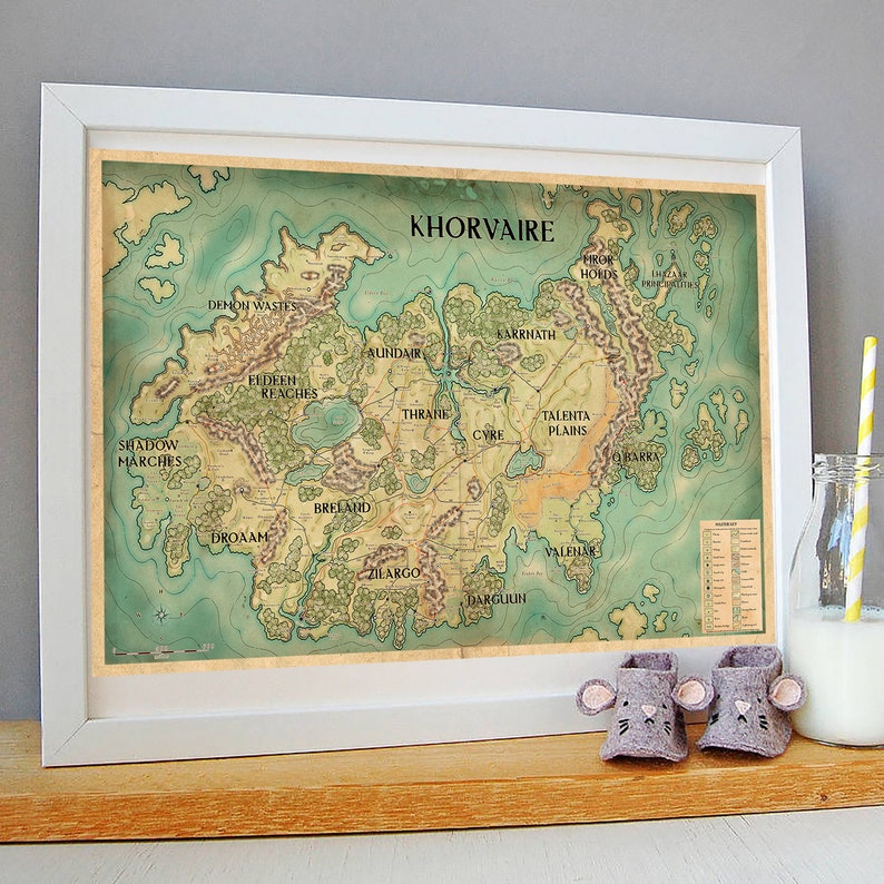 Khorvaire map Eberron print Dungeons n Dragons DnD print | Etsy