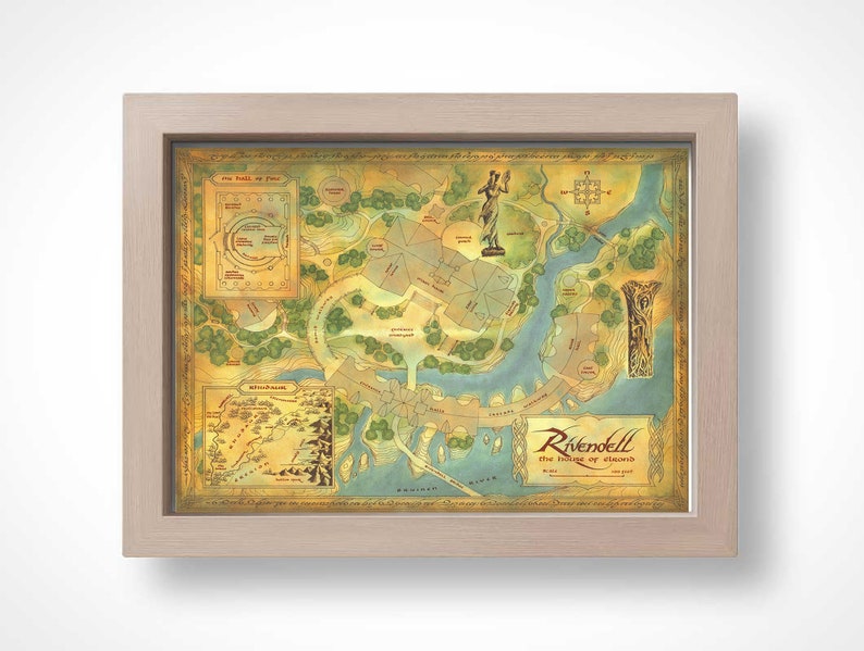 The Rivendell map Tolkien map middle earth map the lord of | Etsy