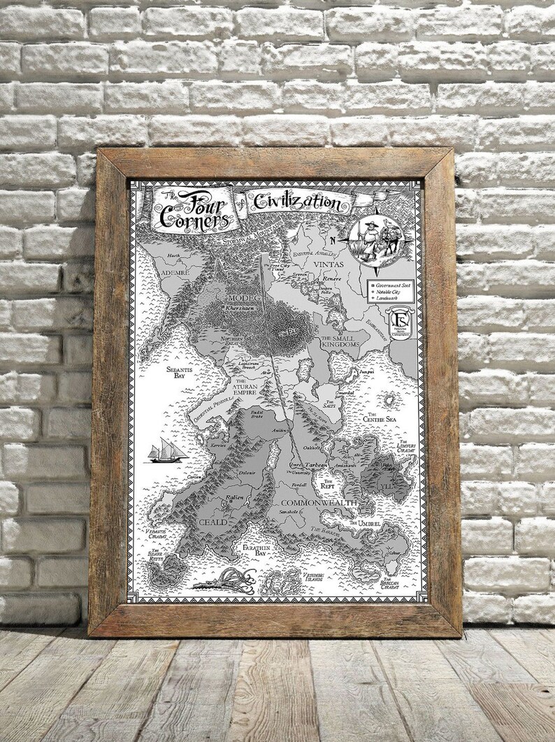 The Kingkiller Chronicle The Four Corners of Civilization Etsy