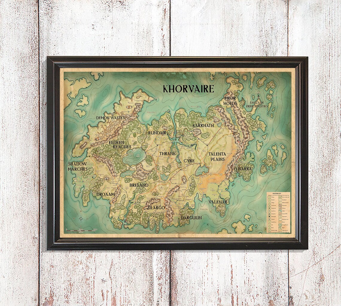 Khorvaire map Eberron print Dungeons n Dragons DnD print | Etsy