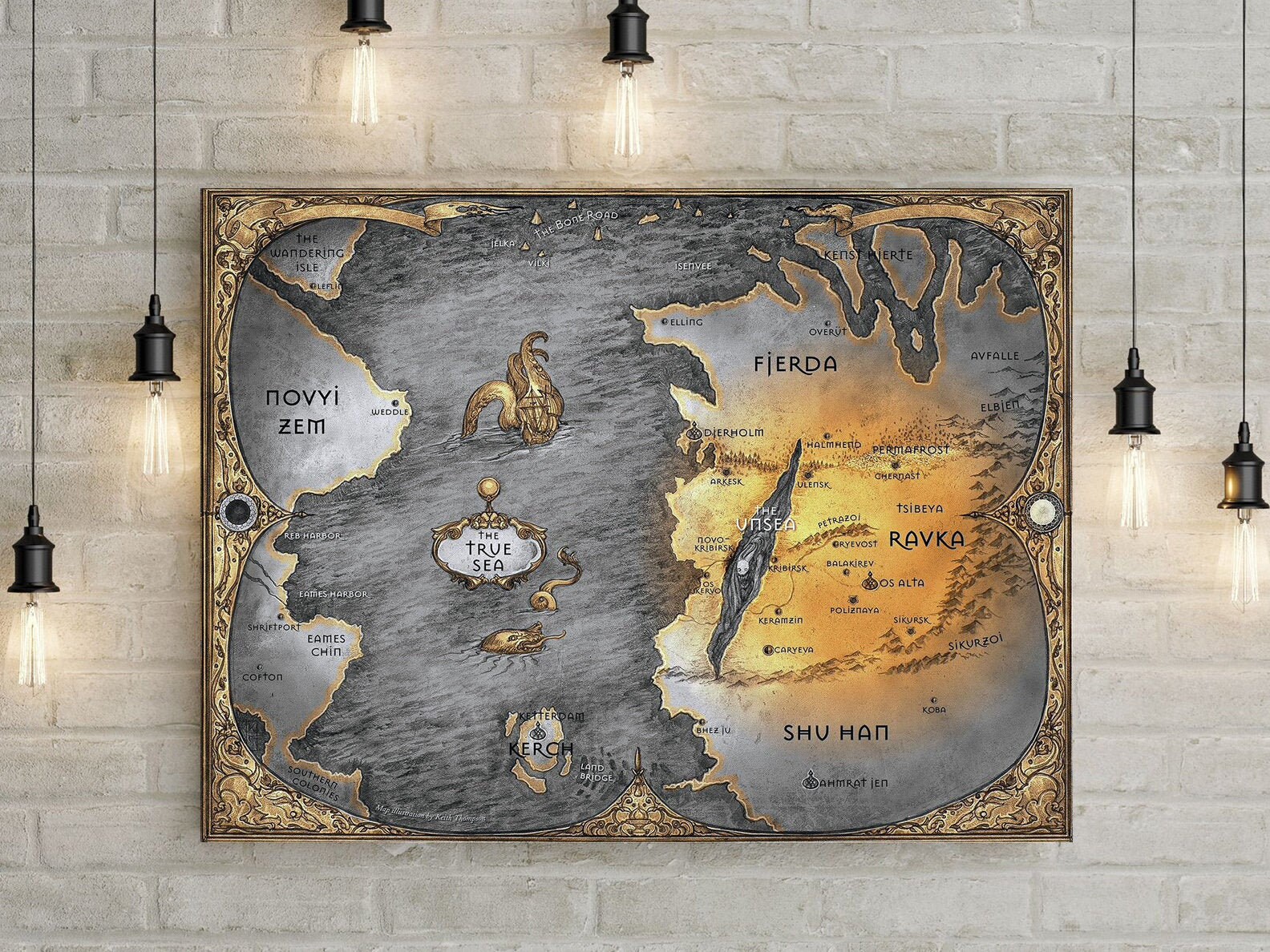 Shadow And Bone Carte Du Monde The Grishaverse map Leigh Bardugo worlds Shadow and Bone | Etsy