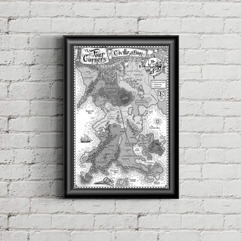 The Kingkiller Chronicle The Four Corners of Civilization Etsy