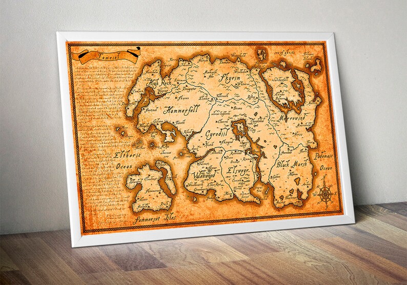 The Elder Scrolls Map, Tamriel Map, Skyrim Map, Morrowind map, Oblivion Map, Marriage ceremony Present, On line map, Anniversary Present, Bridal Present photograph about Printable Skyrim Map identified as The Elder Scrolls Map, Tamriel Map, Skyrim Map, Morrowind map, Oblivion Map, Wedding day Present, On the net map, Anniversary Reward, Bridal Reward