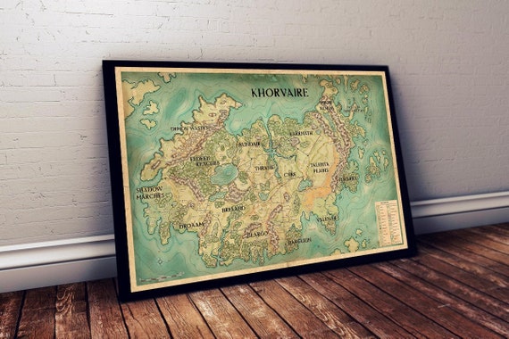 Khorvaire map Eberron print Dungeons n Dragons DnD print | Etsy
