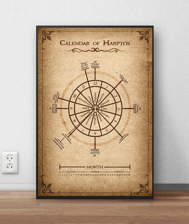 printable calendar of harptos printable calendar of