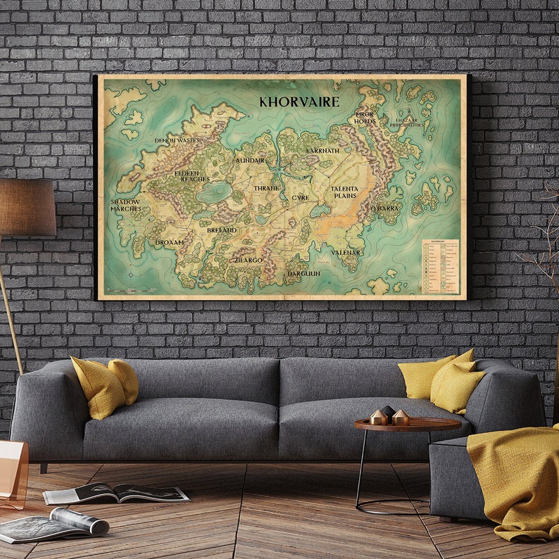 Khorvaire map Eberron print Dungeons n Dragons DnD print | Etsy