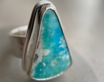 Turquoise Ring | Handmade in the USA | Sterling Silver Ring | Turquoise Jewelry | Blue Gem Turquoise