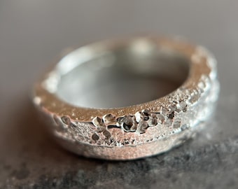 Beach Sand Ring | Handmade in the USA | Sterling Silver Ring | Beach Sand Band
