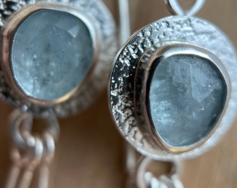 Aquamarine Earrings | Handmade in the USA | Aquamarine Jewelry | Sterling Silver