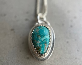 Turquoise Pendant | Handmade in the USA | Turquoise Necklace | Turquoise Jewelry | Sterling Silver Necklace