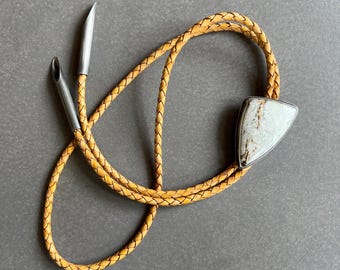 White Horse Jasper Bolo | Handmade in the USA | Bolo Tie | Jasper Necklace | Jasper Jewelry