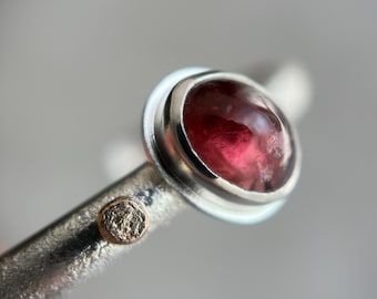 Tourmaline + 14K Cuff | Handmade in the USA | Sterling Silver and 14K Gold Bracelet | Tourmaline Jewelry | Tourmaline Bracelet