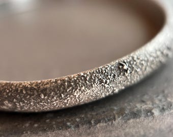 Sterling Silver Textured Cuff | Handmade in the USA | Patina