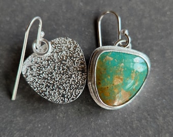 Turquoise Earrings | Handmade in the USA | American Turquoise | Sterling Silver Earrings | Turquoise Jewelry