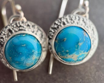 Turquoise Earrings | Handmade in the USA | American Turquoise | Sterling Silver Earrings | Turquoise Jewelry