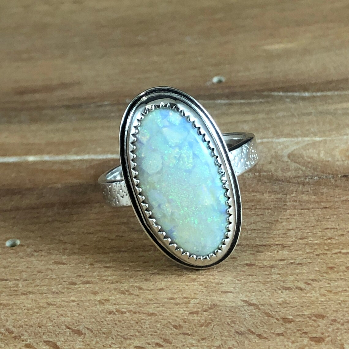 Sterling Opal Ring Handmade in MA Sterling Silver Ring | Etsy