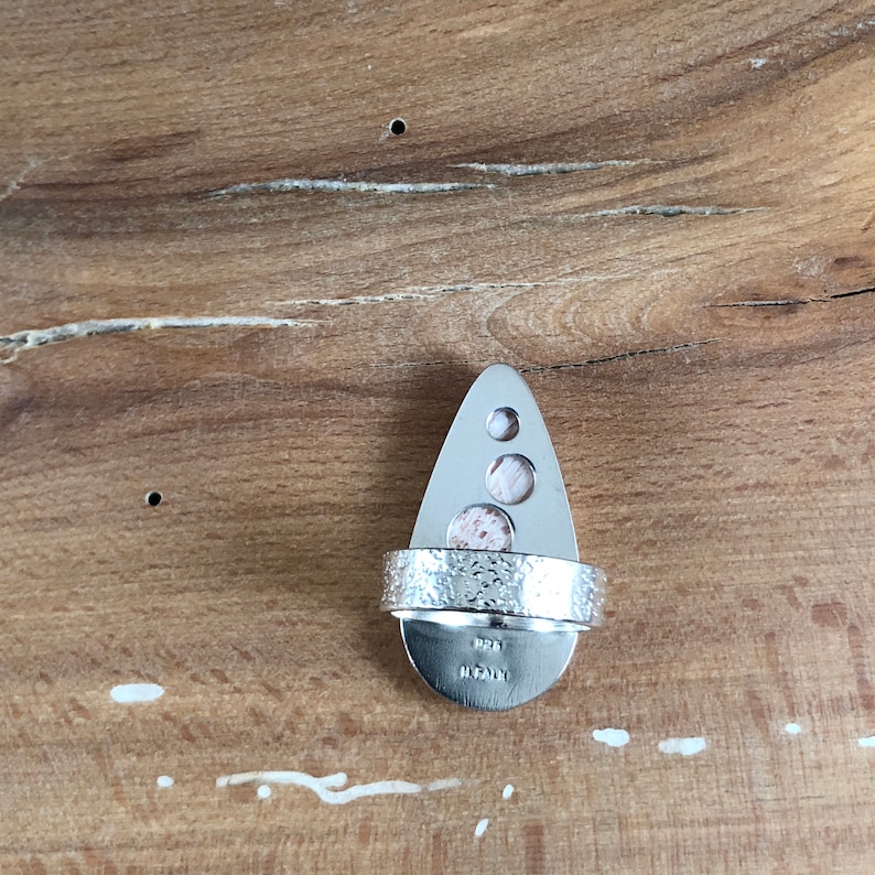 Scolecite Ring Handmade in MA Scolecite Jewelry Sterling Silver Ring