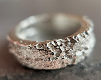 Beach Sand Ring | Handmade in the USA | Sterling Silver Ring | Beach Sand Band
