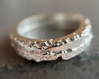 Beach Sand Ring | Handmade in the USA | Sterling Silver Ring | Beach Sand Band