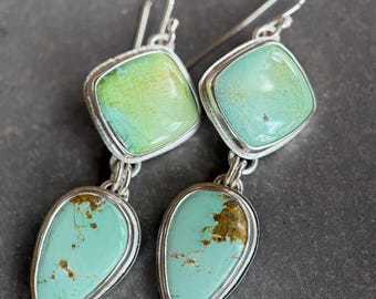 Turquoise Earrings | Handmade in the USA | American Turquoise | Sterling Silver Earrings | Turquoise Jewelry