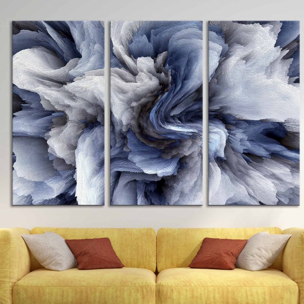 Blue Grey Wall Art - Etsy
