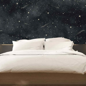 Bellissimo cielo stellato, stelle luminose, comete, carta da parati moderna con foto, stacca e attacca, spazio, stelle, stampa, spazio, astronomia, universo