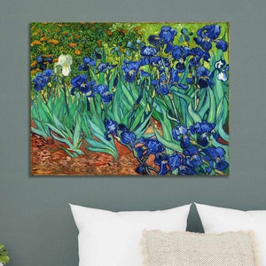 Vincent van Gogh Irises (1889) Reproduktion Leinwanddruck Irises Druck Moderne Wandkunst Blumen Dekor Großdruck Leinwand Abstrakte Kunst