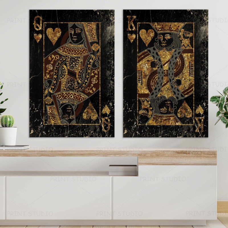 King and Queen Wall Art Etsy