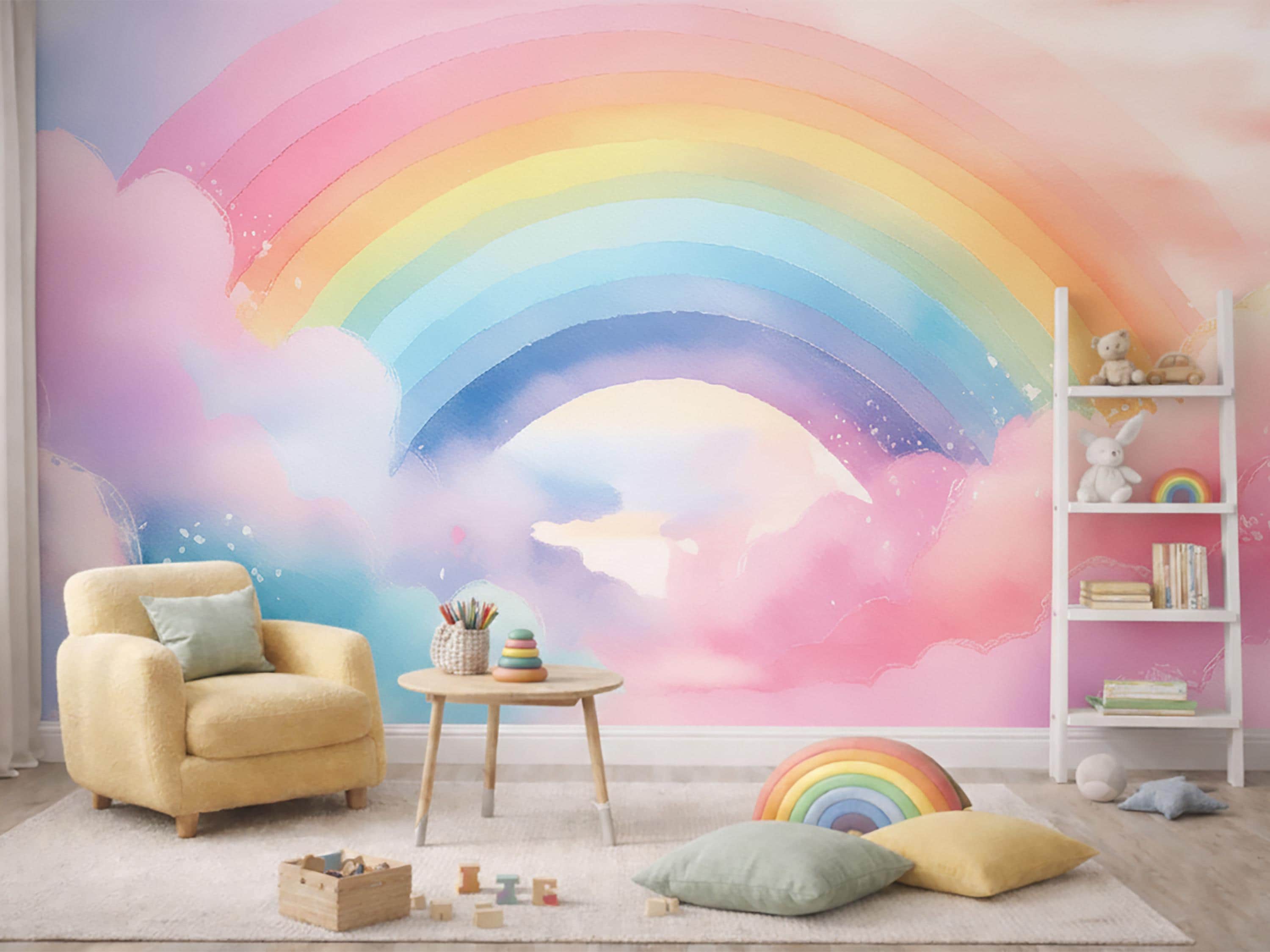 Cutey May Arazzo Da Parete Bohémien In Cotone Intrecciato A Mano - 150x89 Cm (Arcobaleno)