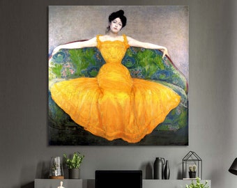 フェルディナント・ホドラー展ポスター - 変容 - 青いドレスの女性