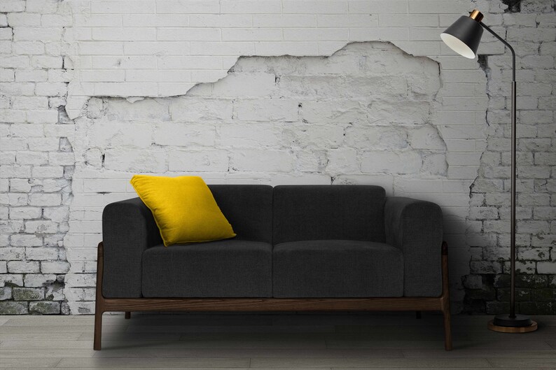 Vintage White Brick Removable Wallpaper White Brick Wallpaper Etsy