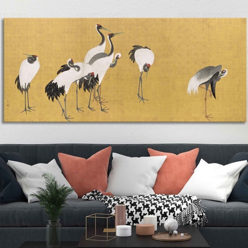 Maruyama Okyo Cranes Wall Art Chinese Crane Print Japanese Artist