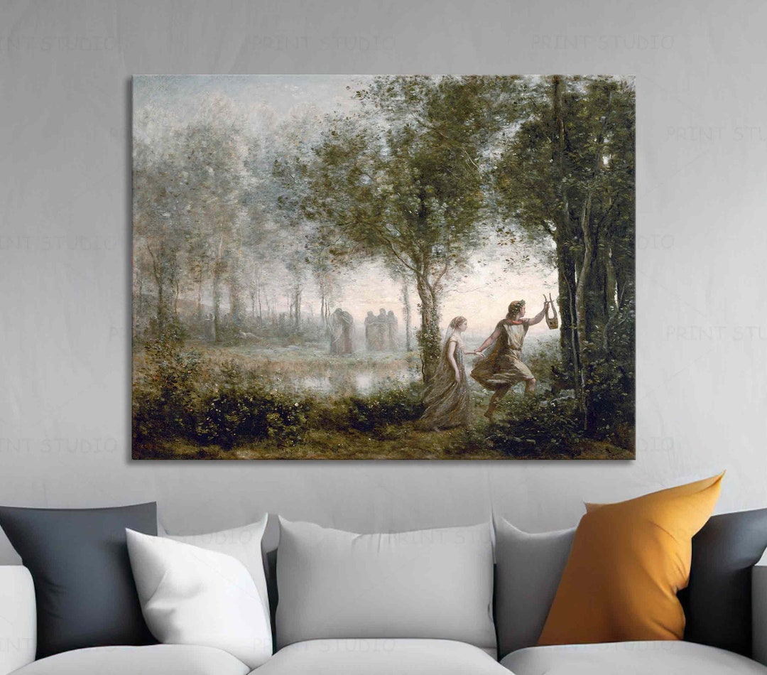 Orpheus Leading Eurydice From the Underworld Canvas Print Reproduction