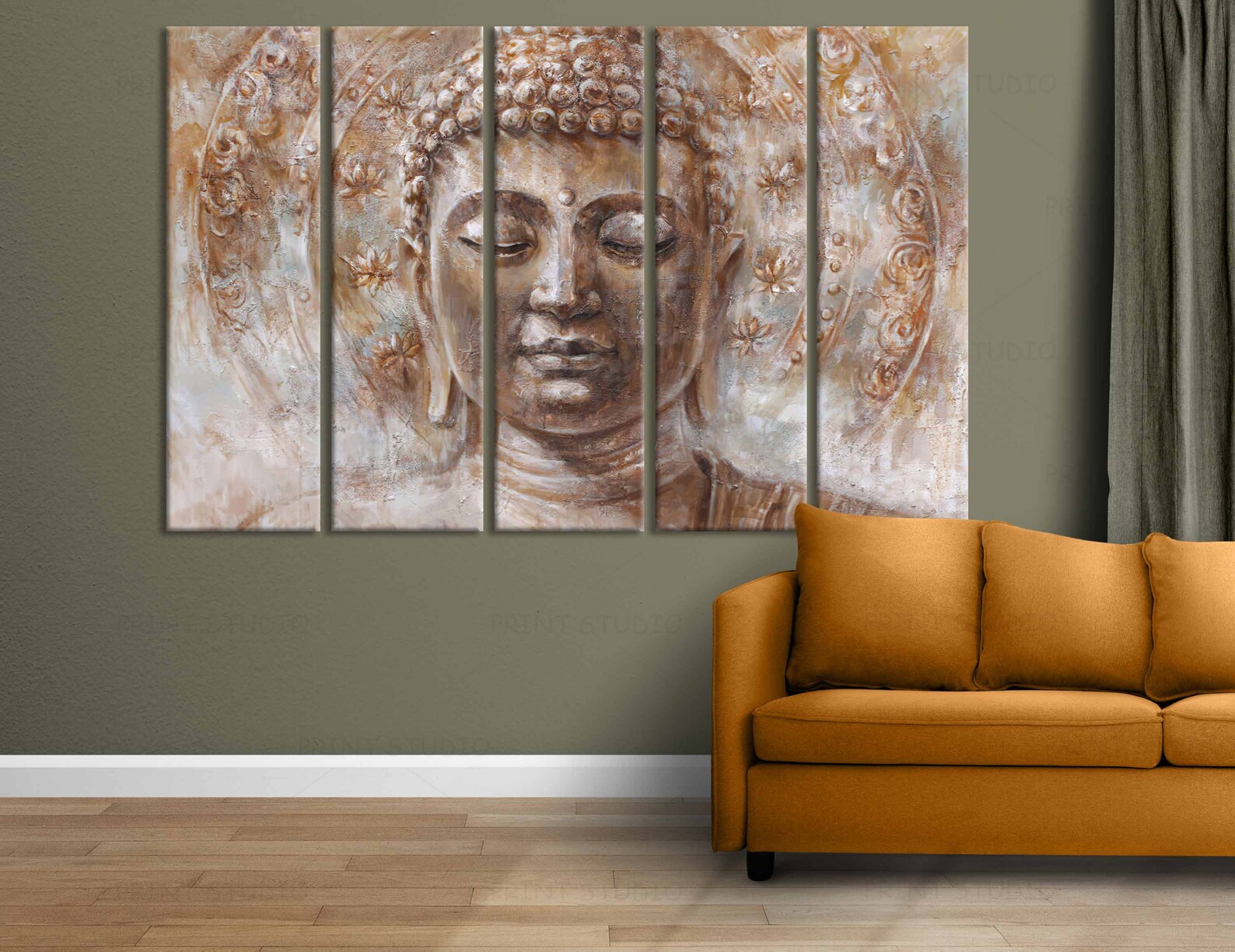 Buddha Abstract Print on Canvas Buddha Wall Art Asian Wall Art - Etsy