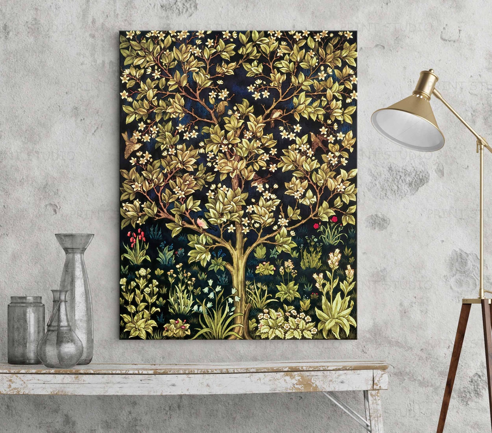 William Morris Tree of Life Art Print Vintage Morris Art Print William ...