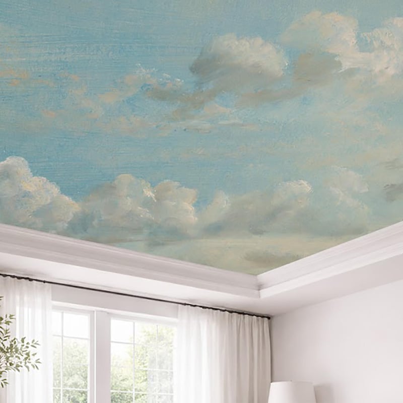 Photo inspiration: Floor To Ceiling Textured Abstract Mural For Loft Reference: Ceiling Adhesive Mural