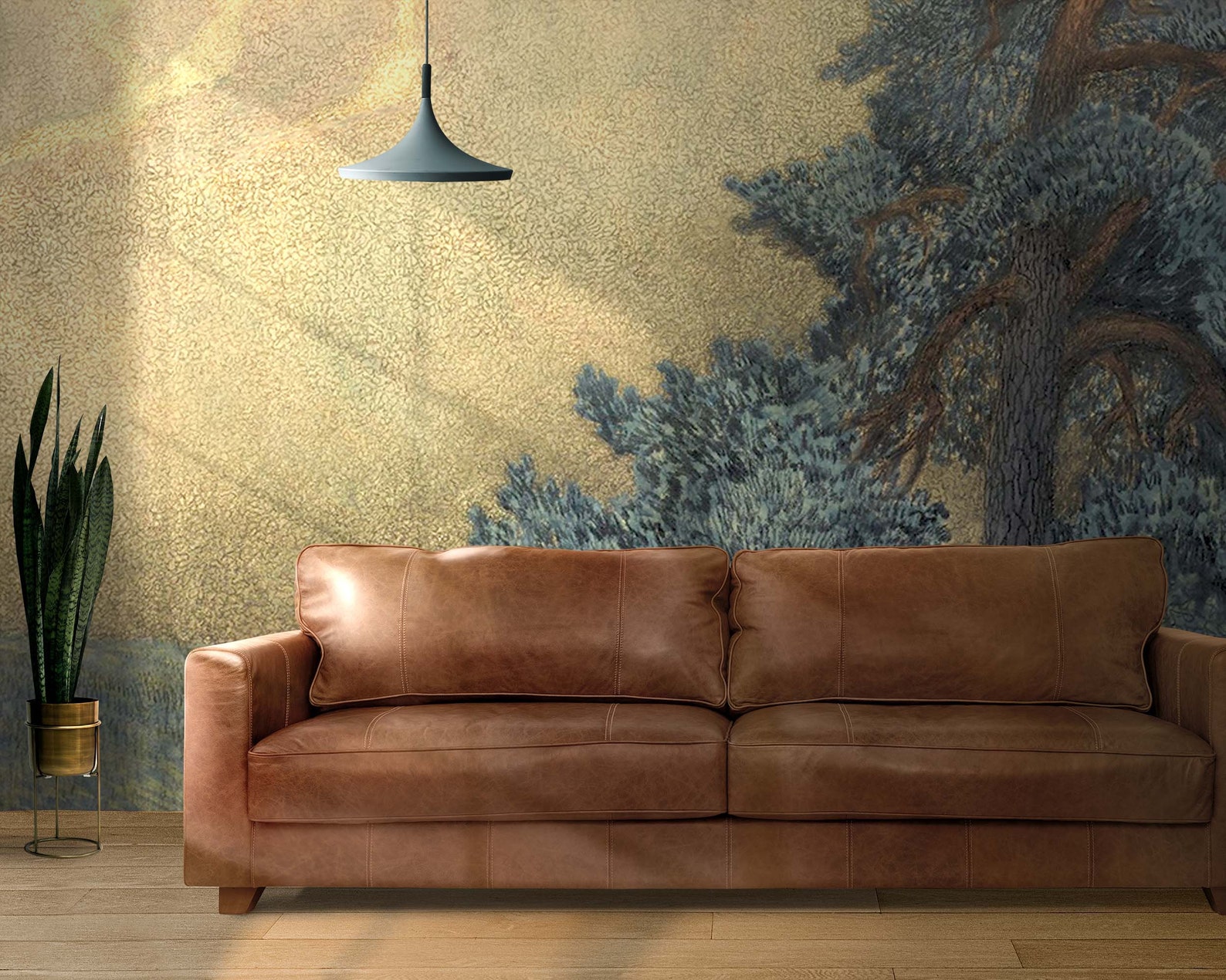 Rural Vintage Landscape Large Tree Wall Mural Fine Art Etsy