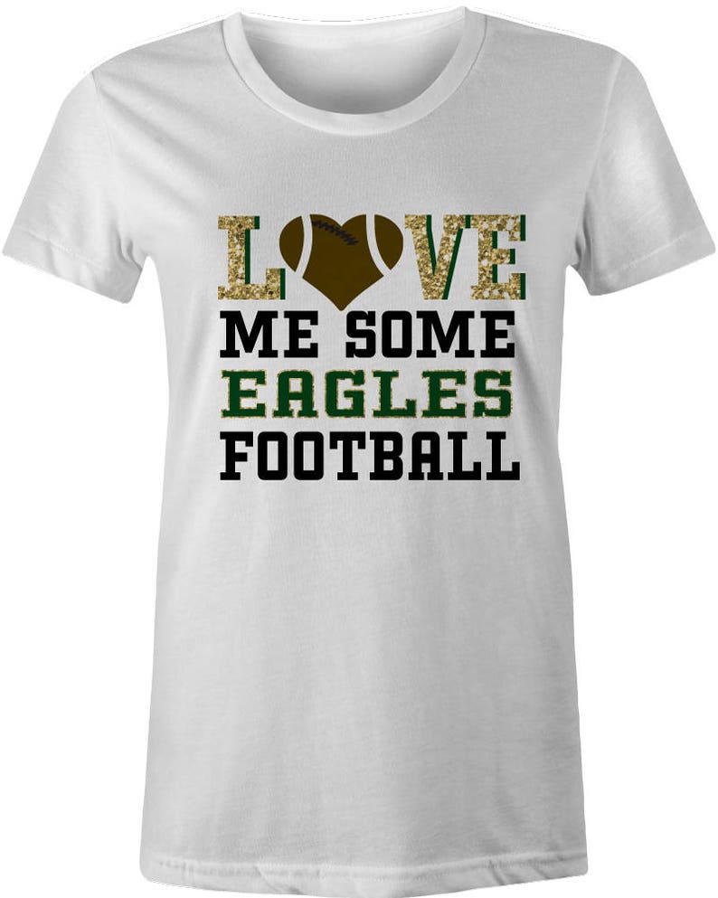 EAGLES|Friday Night LightsT-shirt Personalized|Football Shirt|Custom Sport Tshirt|bling|Game|glitter|mom FOOTBALL|WOMENS High School