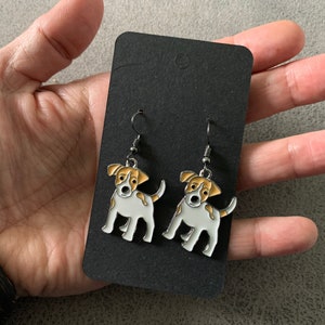 Novelty Earrings Jack Russel