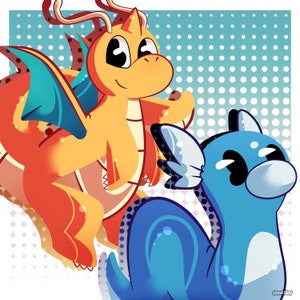 147/149 Dratini and Dragonite: sticker